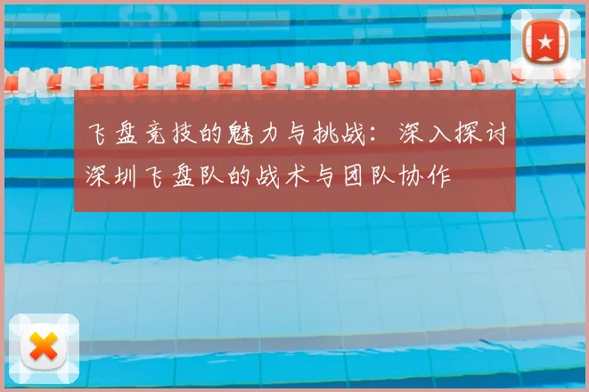 飞盘竞技的魅力与挑战：深入探讨深圳飞盘队的战术与团队协作