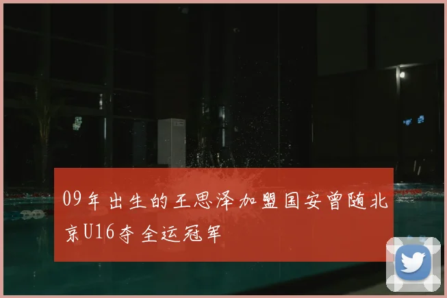 09年出生的王思泽加盟国安曾随北京U16夺全运冠军